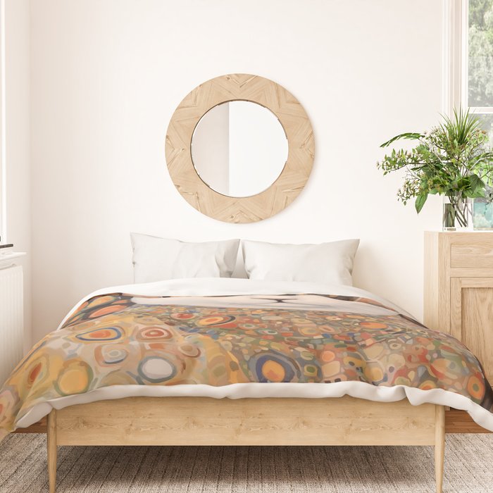 Gustav Klimt Cat with Colorful Costume Duvet Cover Gallery Image 3