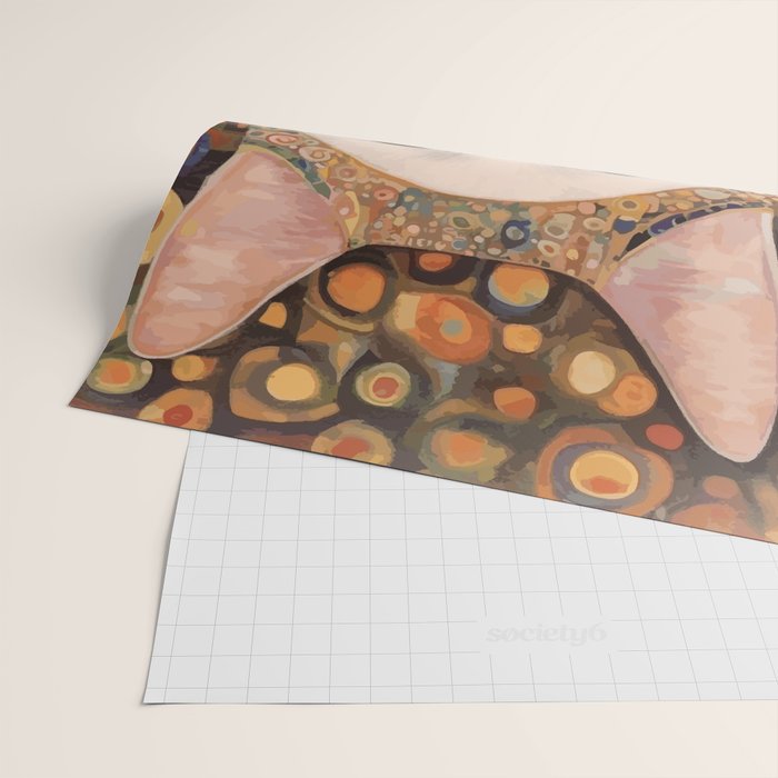 Gustav Klimt Cat with Colorful Costume Wrapping Paper Gallery Image 2