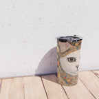 Gustav Klimt Cat with Colorful Costume Travel Mug Gallery Image 4