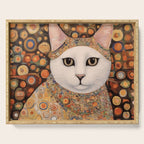 Gustav Klimt Cat with Colorful Costume Serving Tray Gallery Image 1