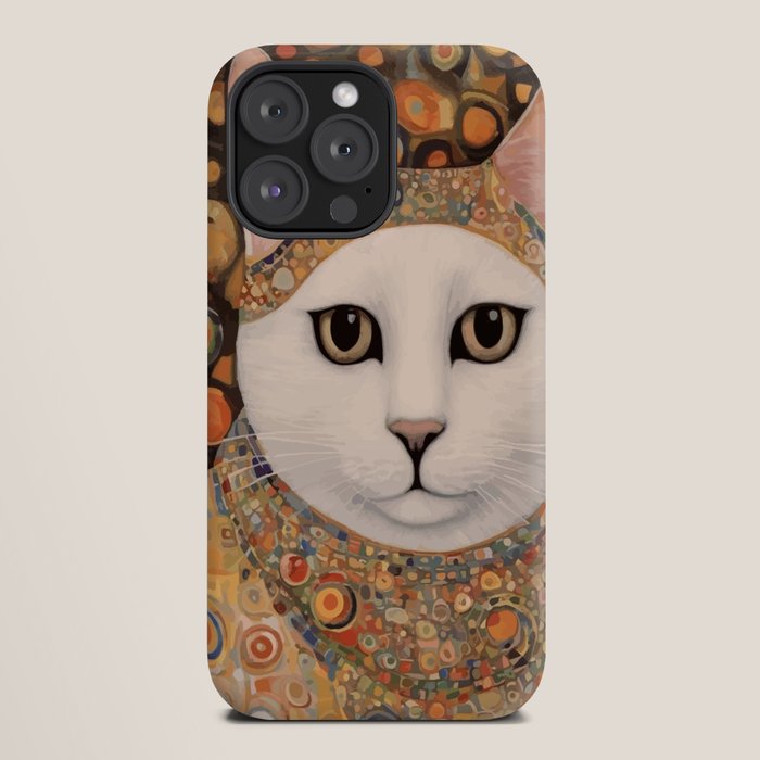 Gustav Klimt Cat with Colorful Costume iPhone Case Gallery Image 20