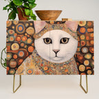 Gustav Klimt Cat with Colorful Costume Credenza Gallery Image 1