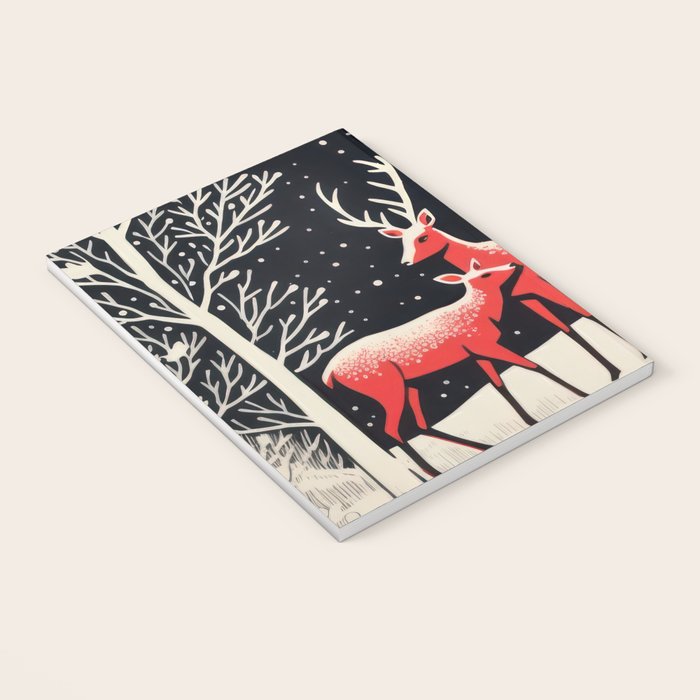 Winter Deer Pair Notebook Gallery Image 3