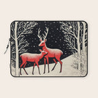 Winter Deer Pair Laptop Sleeve Gallery Image 1