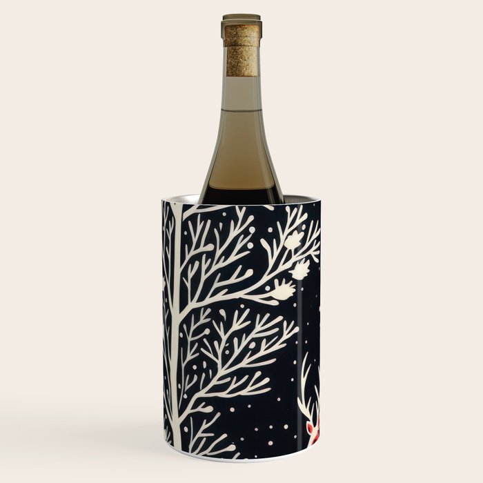 Winter Deer Pair Wine Chiller Gallery Image 2