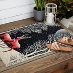 Winter Deer Pair Outdoor Rug Gallery Image 2