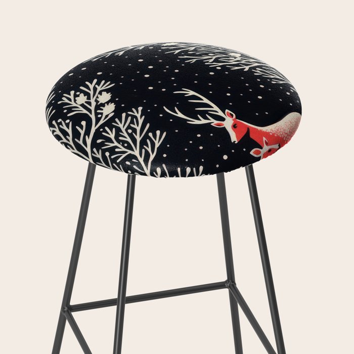Winter Deer Pair Stool Gallery Image 2