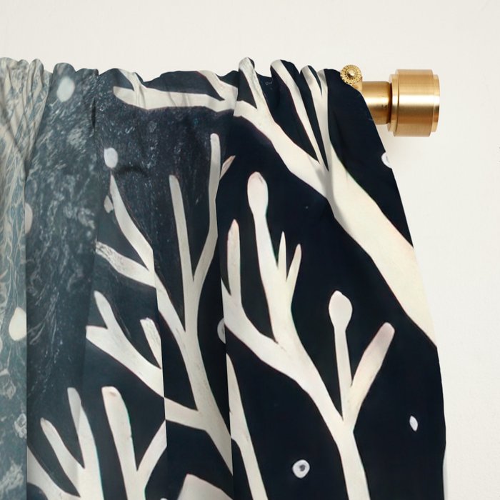 Winter Deer Pair Window Curtain Gallery Image 2