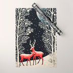 Winter Deer Pair Wrapping Paper Gallery Image 1