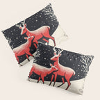 Winter Deer Pair Pillow Sham Gallery Image 3