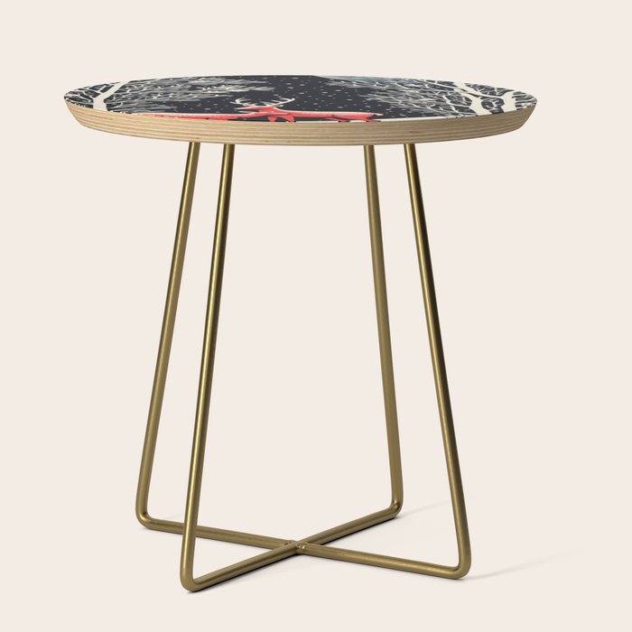 Winter Deer Pair Side Table Gallery Image 1