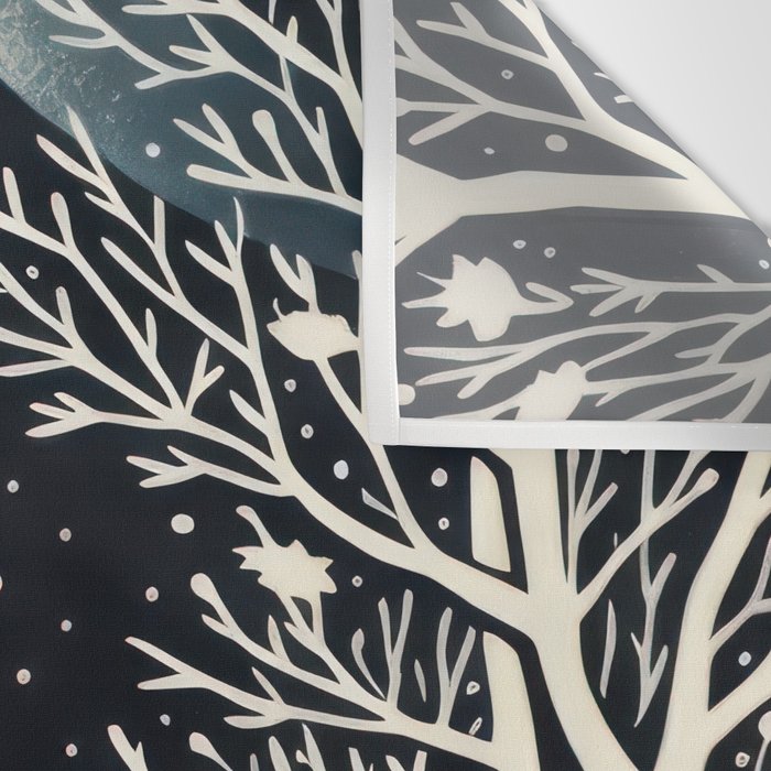 Winter Deer Pair Wall Tapestry Gallery Image 3