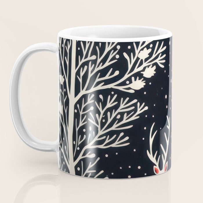 Winter Deer Pair Coffee Mug Gallery Image 3