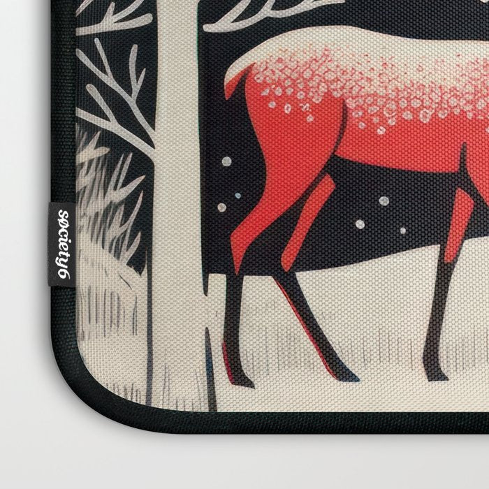 Winter Deer Pair Laptop Sleeve Gallery Image 3