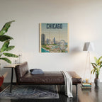 Visit Chicago Wood Wall Art Gallery Image 2