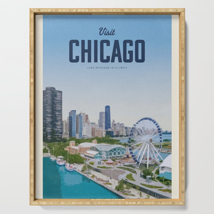 Visit Chicago Serving Tray Gallery Image 1