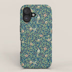 William Morris Bird and Pomegranate Blue Sage iPhone Case Gallery Image 1