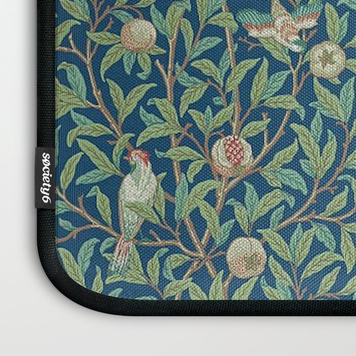 William Morris Bird and Pomegranate Blue Sage Laptop Sleeve Gallery Image 3