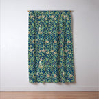 William Morris Bird and Pomegranate Blue Sage Window Curtain Gallery Image 3