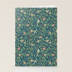 William Morris Bird and Pomegranate Blue Sage Stationery Card Gallery Image 2