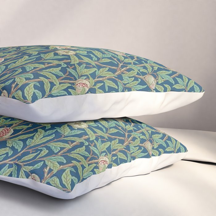 William Morris Bird and Pomegranate Blue Sage Pillow Sham Gallery Image 3