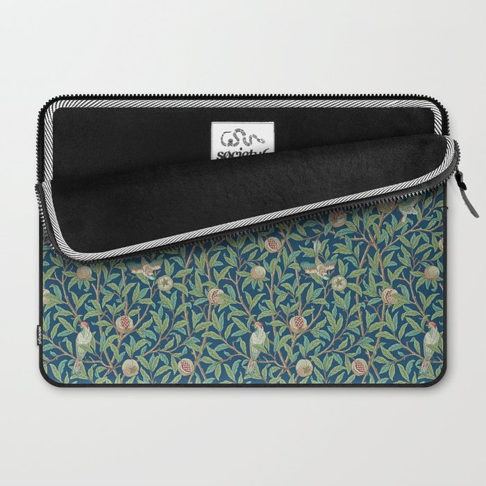 William Morris Bird and Pomegranate Blue Sage Laptop Sleeve Gallery Image 2