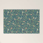 William Morris Bird and Pomegranate Blue Sage Welcome Mat Gallery Image 1