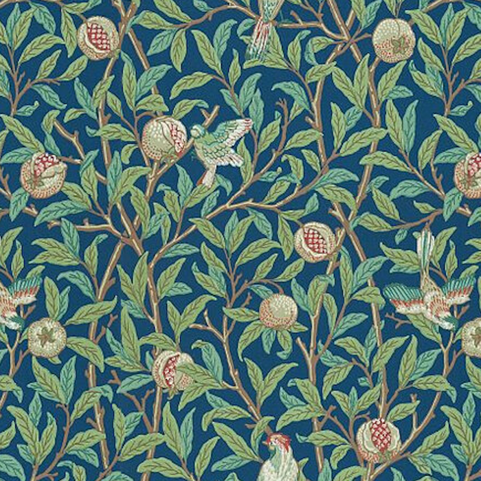 William Morris Bird and Pomegranate Blue Sage Coffee Mug Gallery Image 2