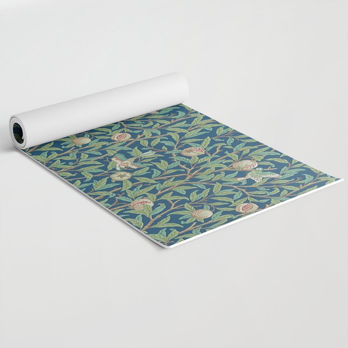 William Morris Bird and Pomegranate Blue Sage Yoga Mat Gallery Image 2