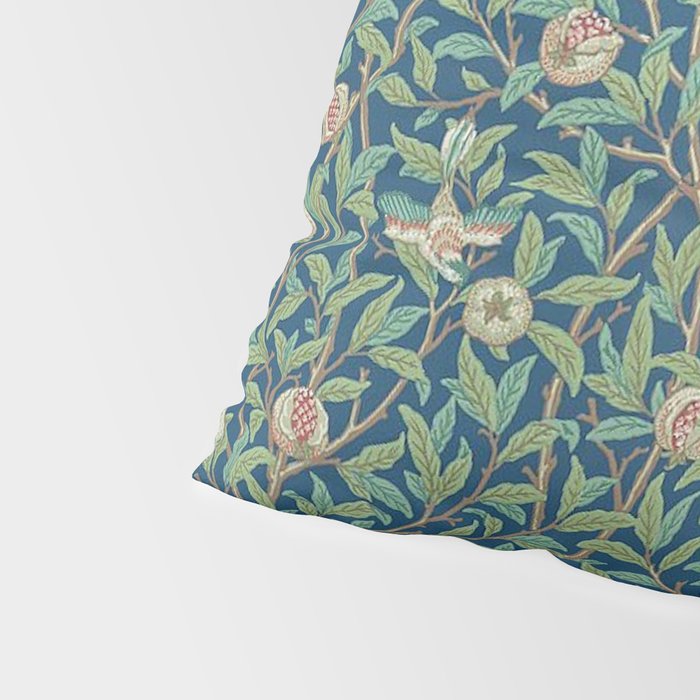 William Morris Bird and Pomegranate Blue Sage Pillow Sham Gallery Image 4