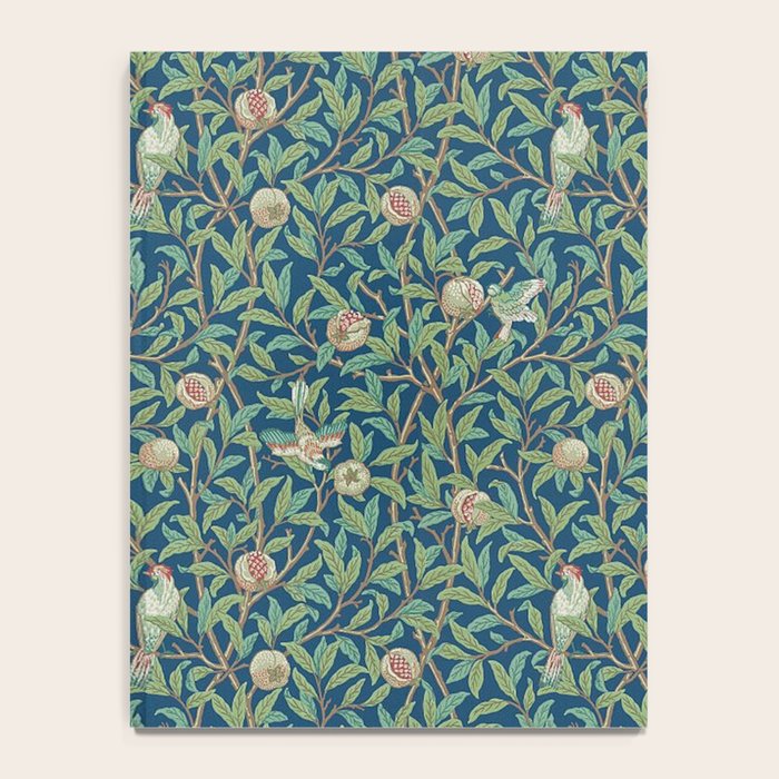 William Morris Bird and Pomegranate Blue Sage Notebook Gallery Image 4