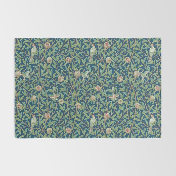 William Morris Bird and Pomegranate Blue Sage Rug Gallery Image 2