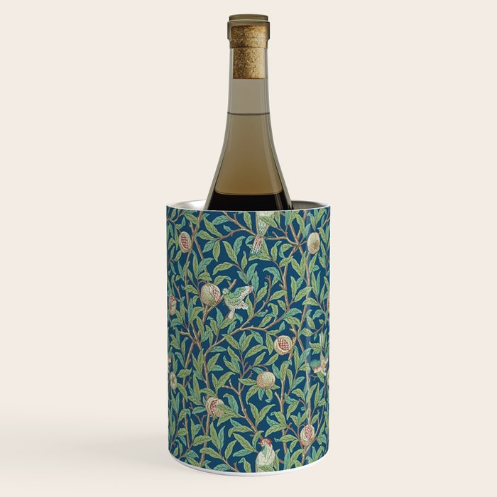 William Morris Bird and Pomegranate Blue Sage Wine Chiller Gallery Image 1
