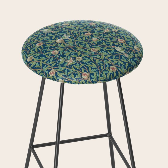 William Morris Bird and Pomegranate Blue Sage Stool Gallery Image 2