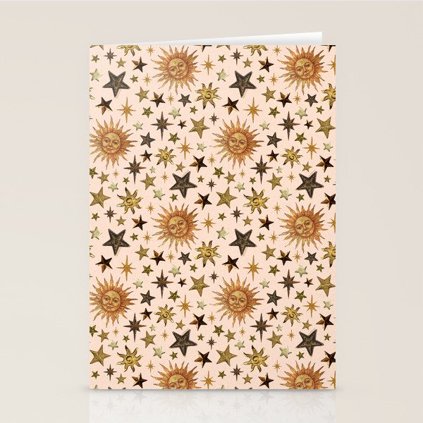 Vintage Star Collage Print in Cream Stationery Card Gallery Image 2