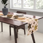 Vintage Star Collage Print in Cream Table Runner Gallery Image 2