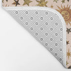 Vintage Star Collage Print in Cream Bath Mat Gallery Image 2