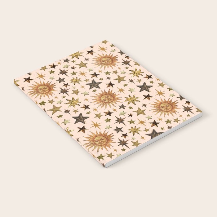 Vintage Star Collage Print in Cream Notebook Gallery Image 2