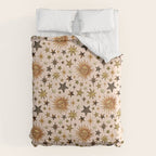 Vintage Star Collage Print in Cream Comforter Gallery Image 6