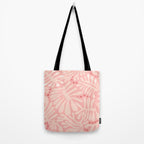 Pink Liquid modern Abstract Leaves Pattern in Matisse style Tote Bag Gallery Image 2
