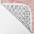 Pink Liquid modern Abstract Leaves Pattern in Matisse style Bath Mat Gallery Image 2