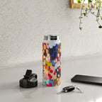 Vibrant Abstract Dots Art Print - Bold Multicolor Modern Design Water Bottle Gallery Image 4