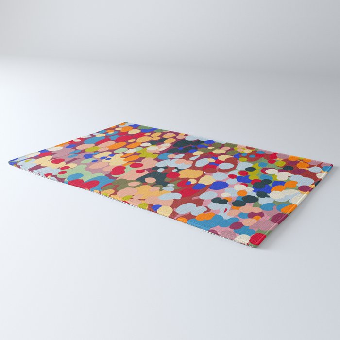 Vibrant Abstract Dots Art Print - Bold Multicolor Modern Design Rug Gallery Image 3