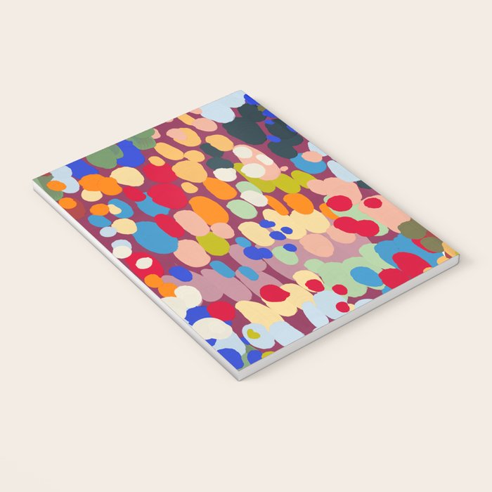Vibrant Abstract Dots Art Print - Bold Multicolor Modern Design Notebook Gallery Image 3