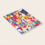 Vibrant Abstract Dots Art Print - Bold Multicolor Modern Design Notebook Gallery Image 3