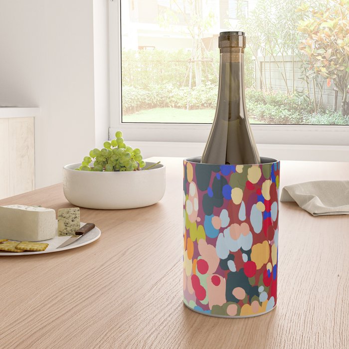 Vibrant Abstract Dots Art Print - Bold Multicolor Modern Design Wine Chiller Gallery Image 4