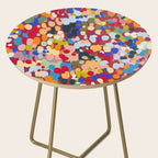 Vibrant Abstract Dots Art Print - Bold Multicolor Modern Design Side Table Gallery Image 2