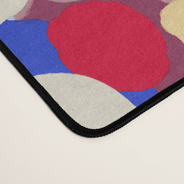 Vibrant Abstract Dots Art Print - Bold Multicolor Modern Design Desk Mat Gallery Image 4