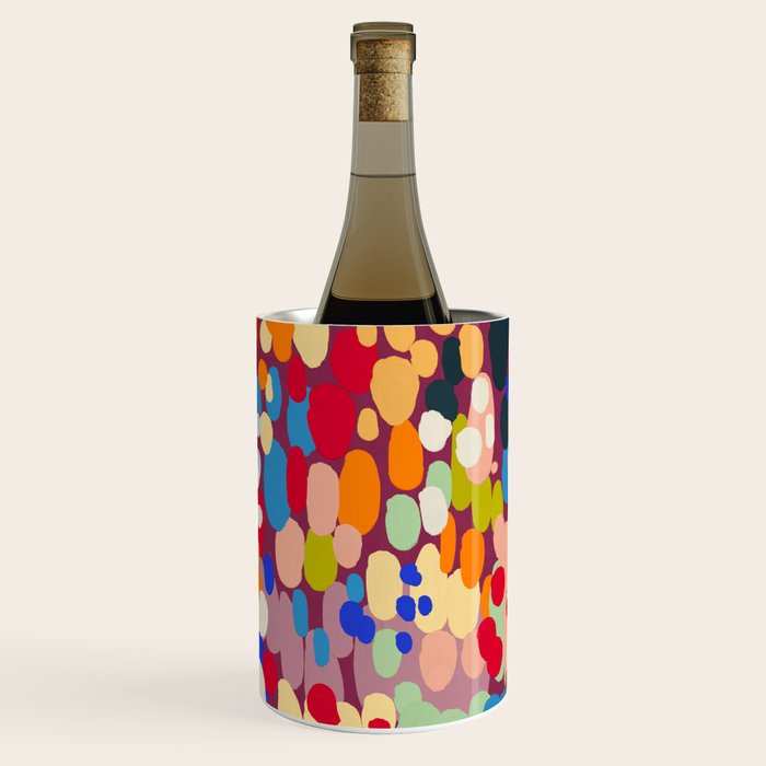 Vibrant Abstract Dots Art Print - Bold Multicolor Modern Design Wine Chiller Gallery Image 2