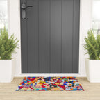 Vibrant Abstract Dots Art Print - Bold Multicolor Modern Design Welcome Mat Gallery Image 3